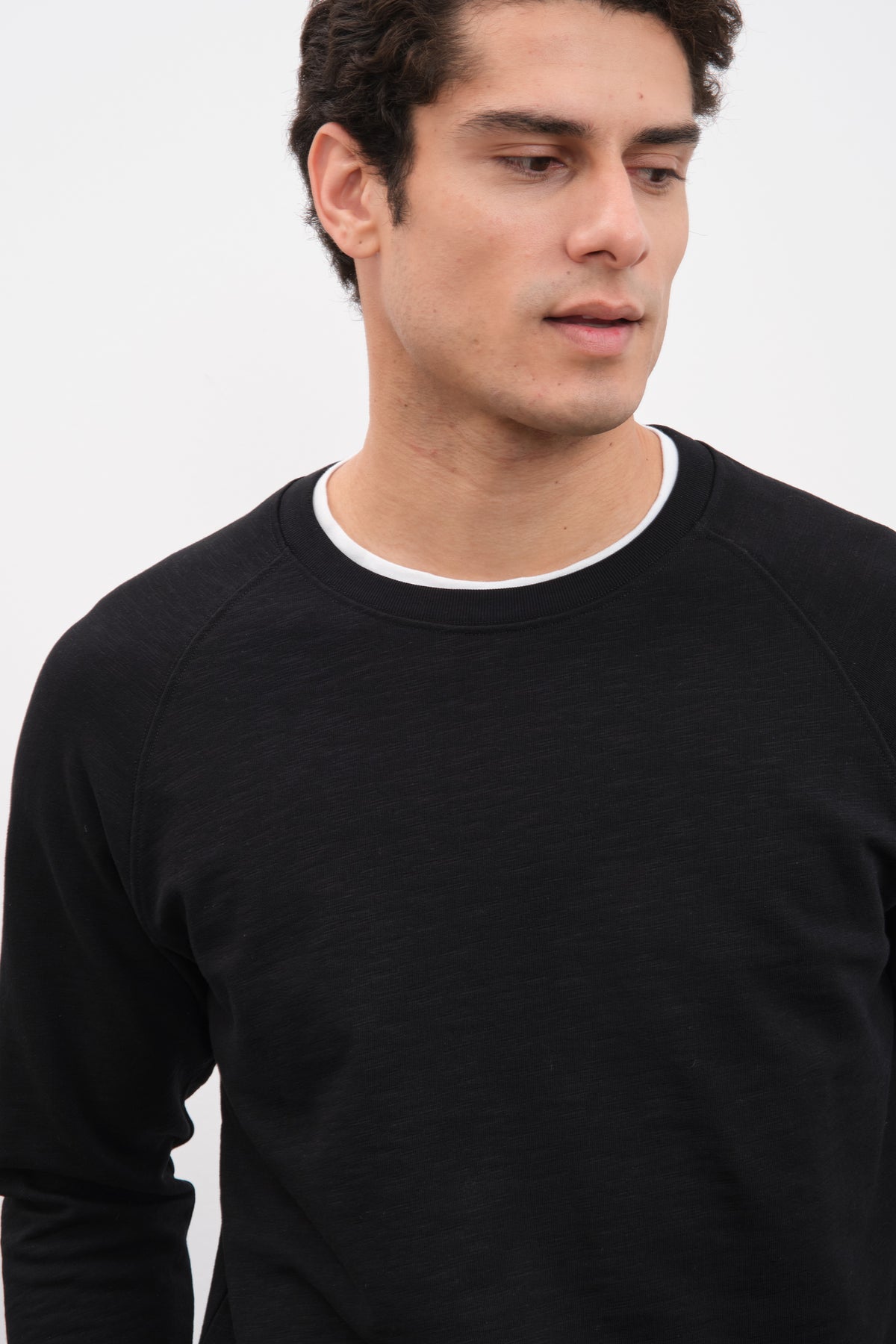 Flamlı Cotton Reglan Kollu Unisex Sweatshirt