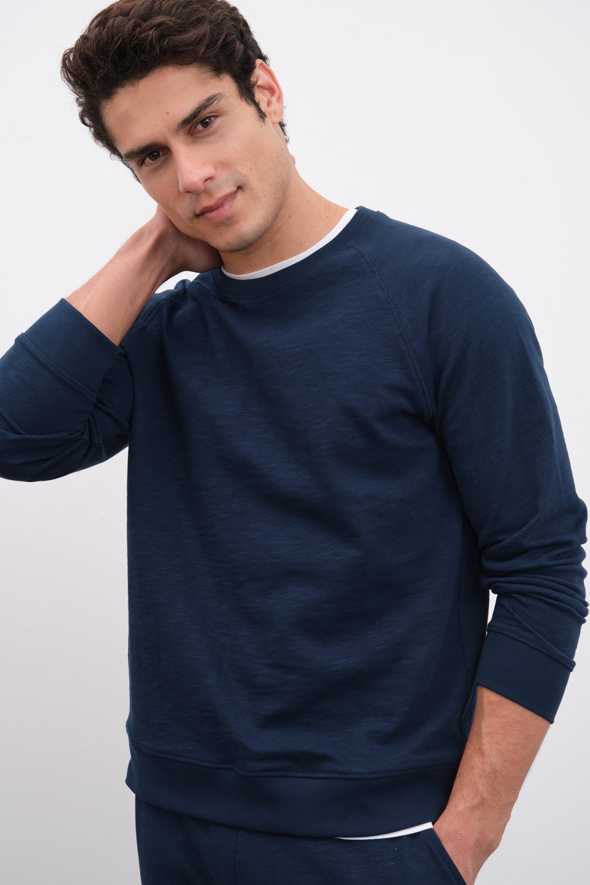 Flamlı Cotton Reglan Kollu Unisex Sweatshirt