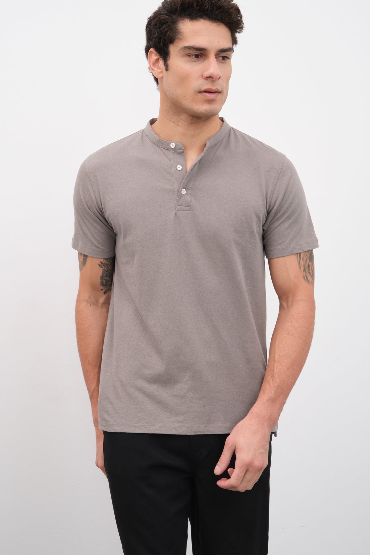 Nopeli Cotton Hakim Yakalı T-shirt