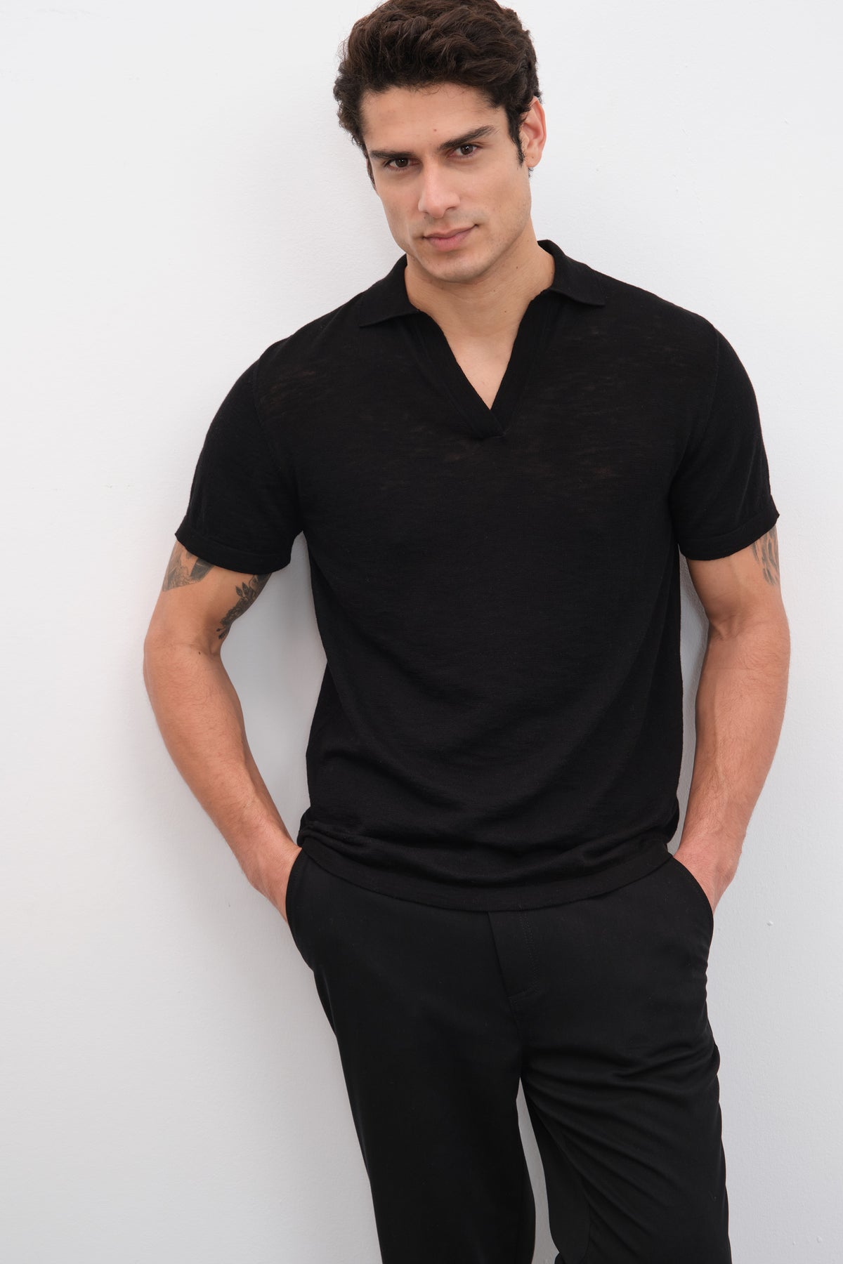 Polo Yakalı Flamlı Cotton Unisex Triko T-shirt
