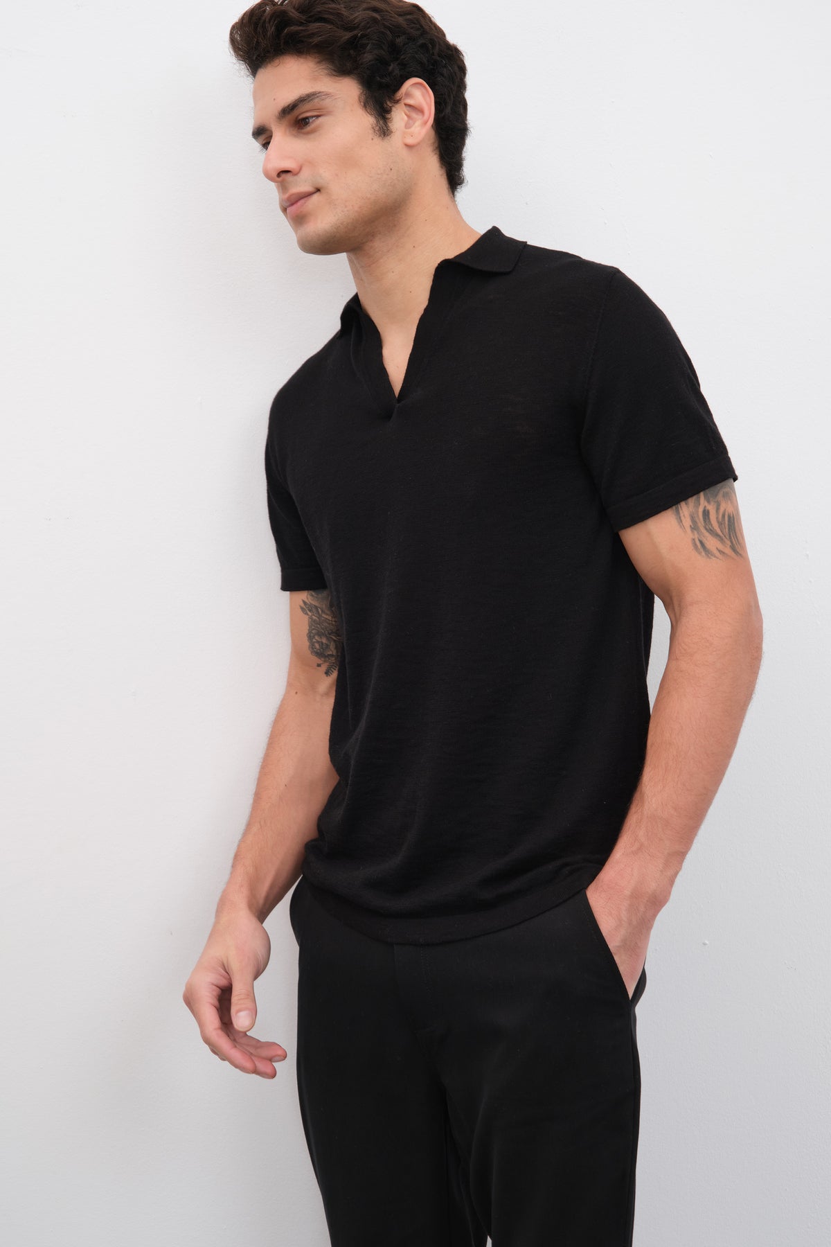 Polo Yakalı Flamlı Cotton Unisex Triko T-shirt