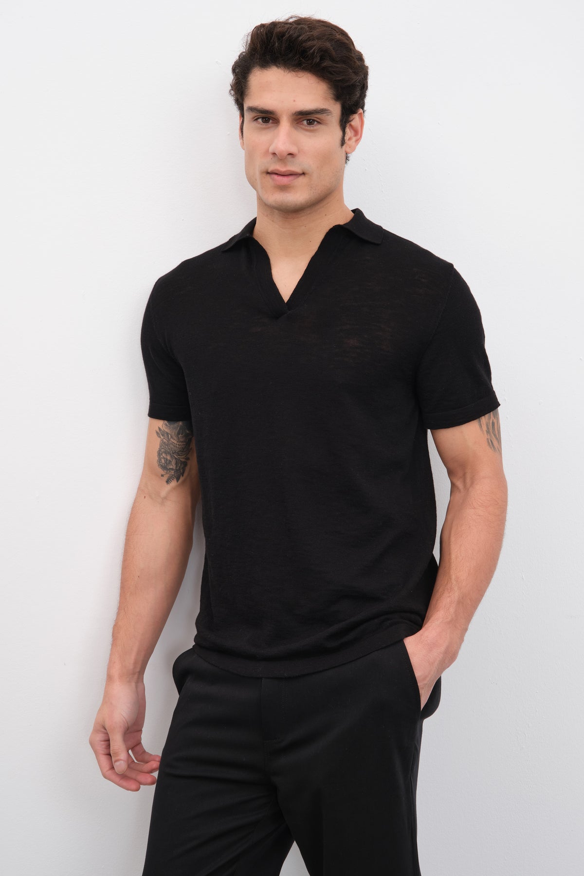 Polo Yakalı Flamlı Cotton Unisex Triko T-shirt