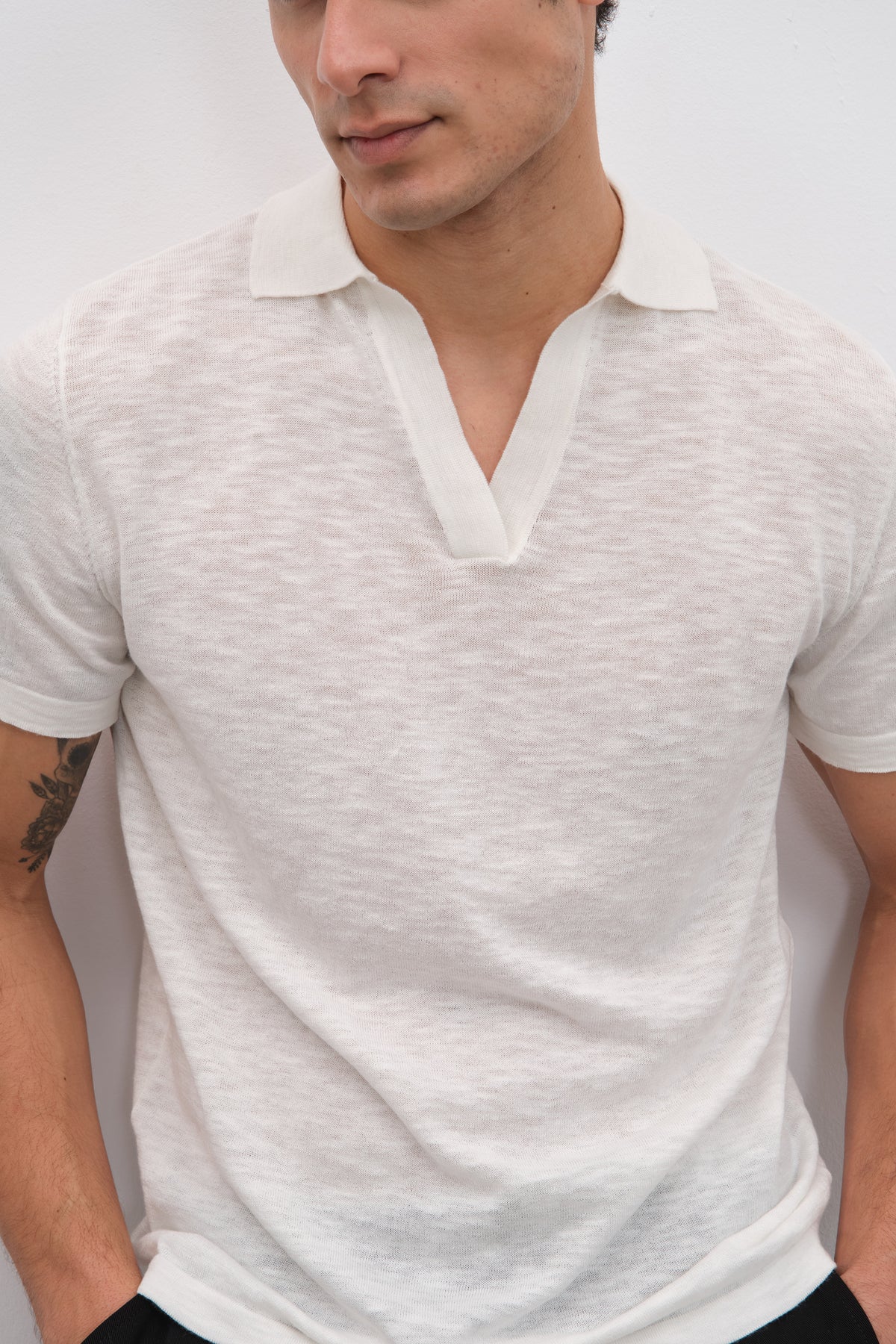 Polo Yakalı Flamlı Cotton Unisex Triko T-shirt