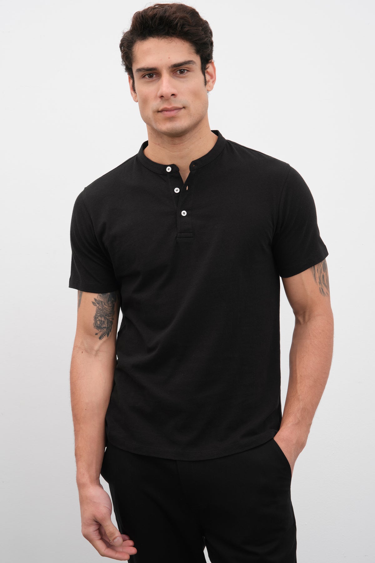 Nopeli Cotton Hakim Yakalı T-shirt