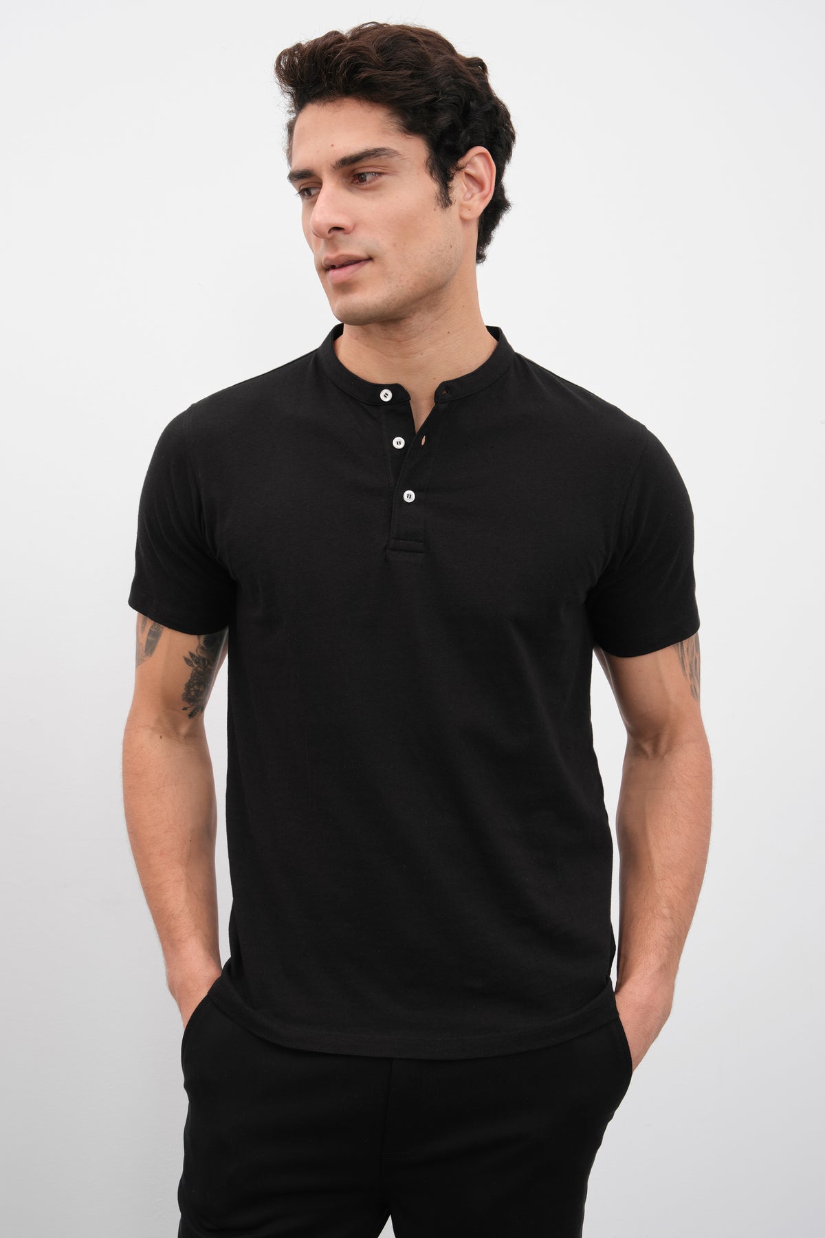 Nopeli Cotton Hakim Yakalı T-shirt