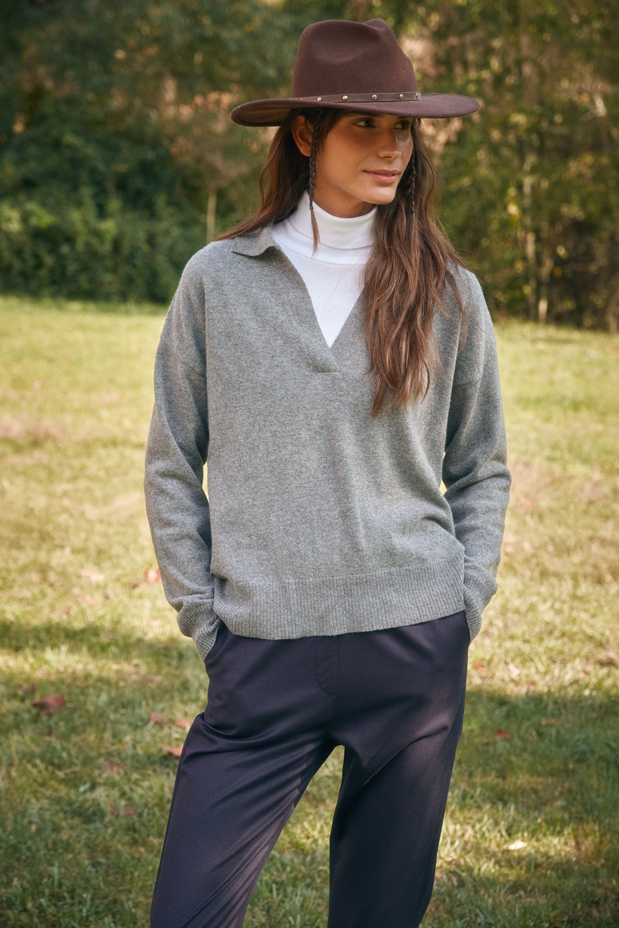 Polo Yakalı Cashmere Merino Triko