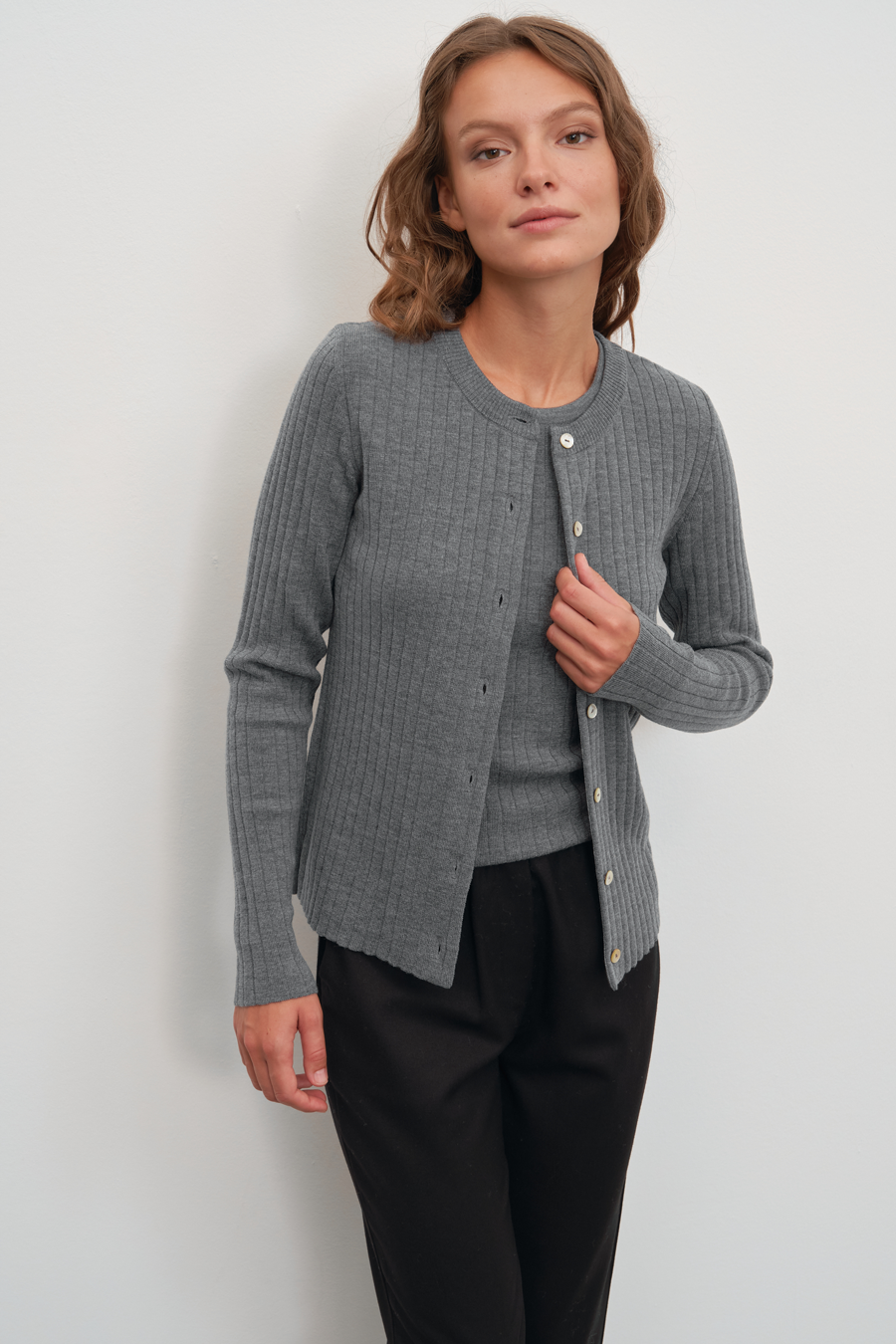 Lightweight Merino Ribanalı Hırka