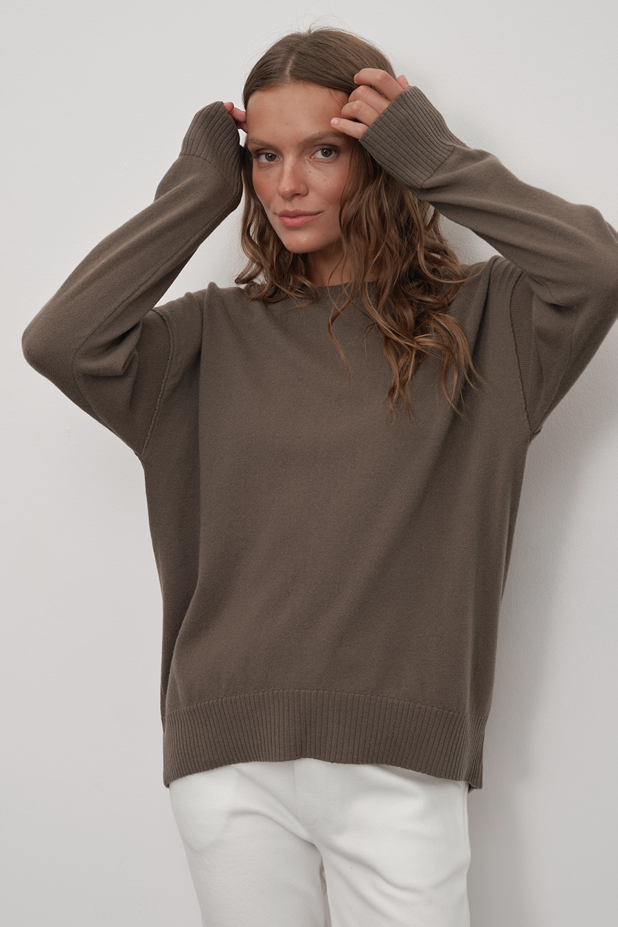 Asimetrik Detaylı Cashmere Merino Triko