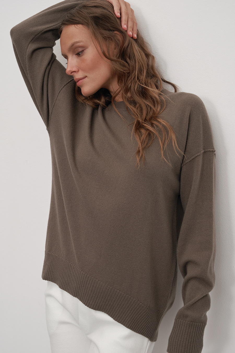 Asimetrik Detaylı Cashmere Merino Triko