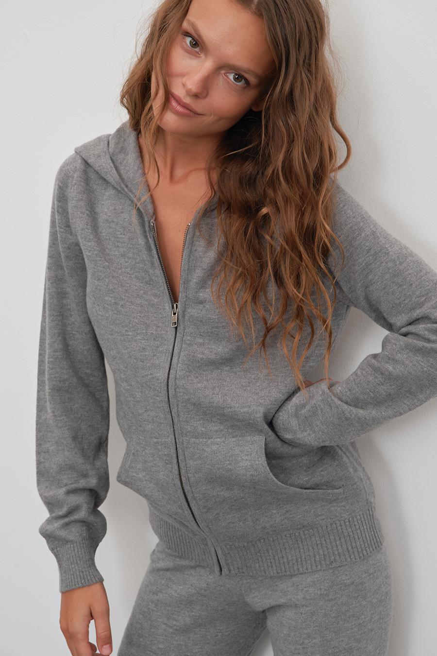 Unisex Merino Fermuarlı Hoodie
