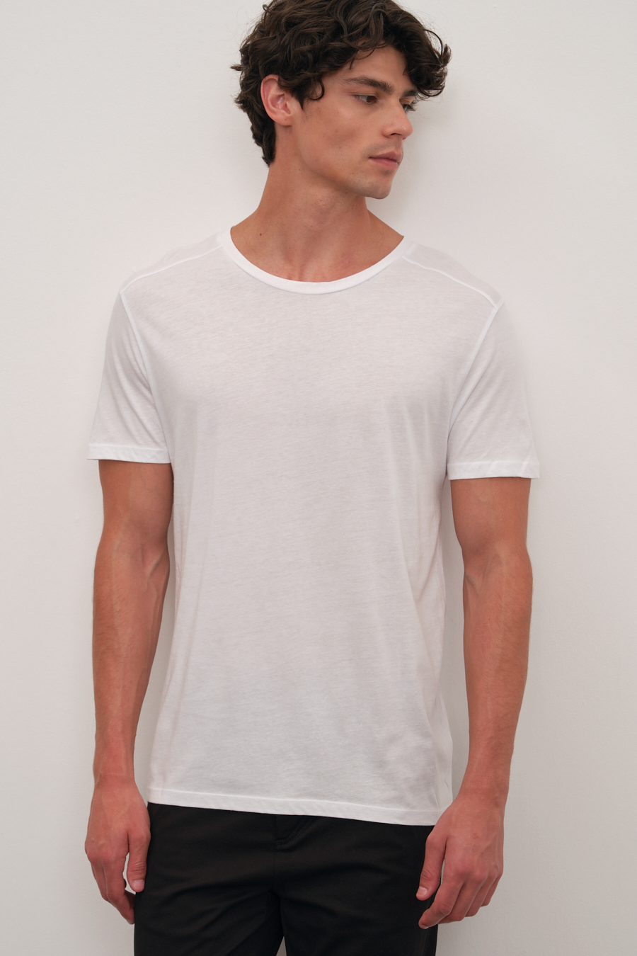 Omuz ve T Sırt Detaylı Cotton/Modal T-shirt