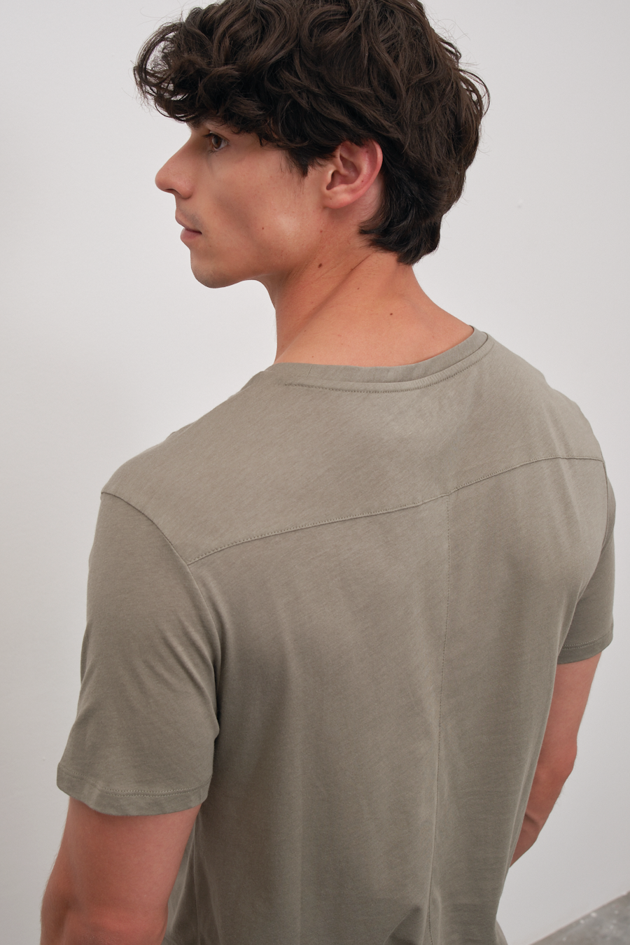 Omuz ve T Sırt Detaylı Cotton/Modal T-shirt