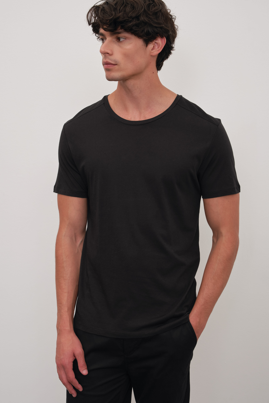 Omuz ve T Sırt Detaylı Cotton/Modal T-shirt