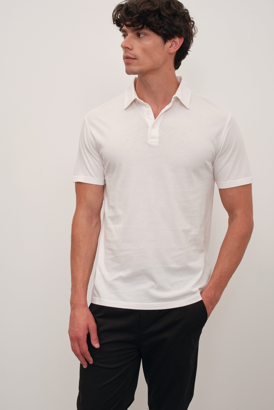 Garment-Dyed Cotton Polo Yakalı T-shirt