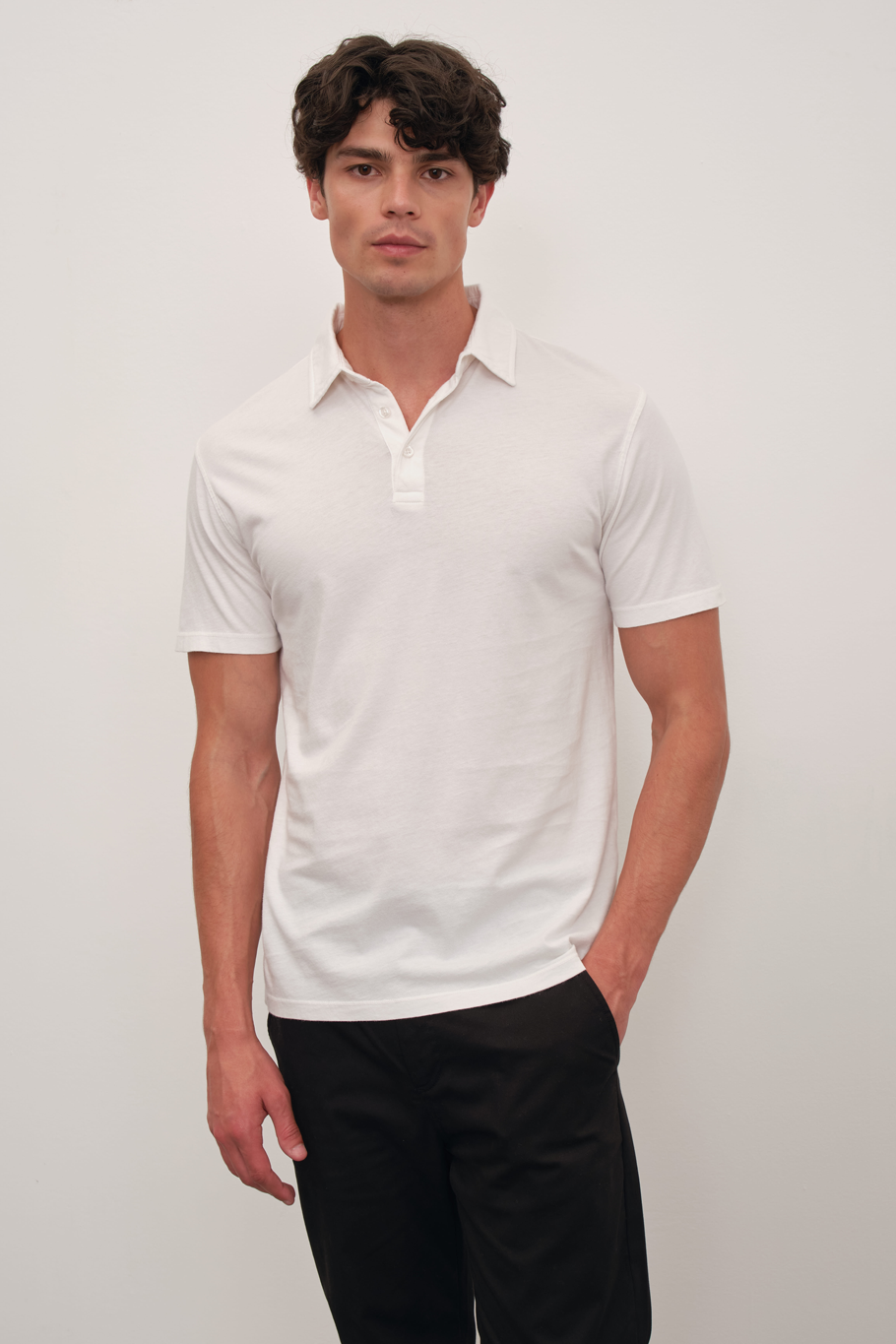 Garment-Dyed Cotton Polo Yakalı T-shirt