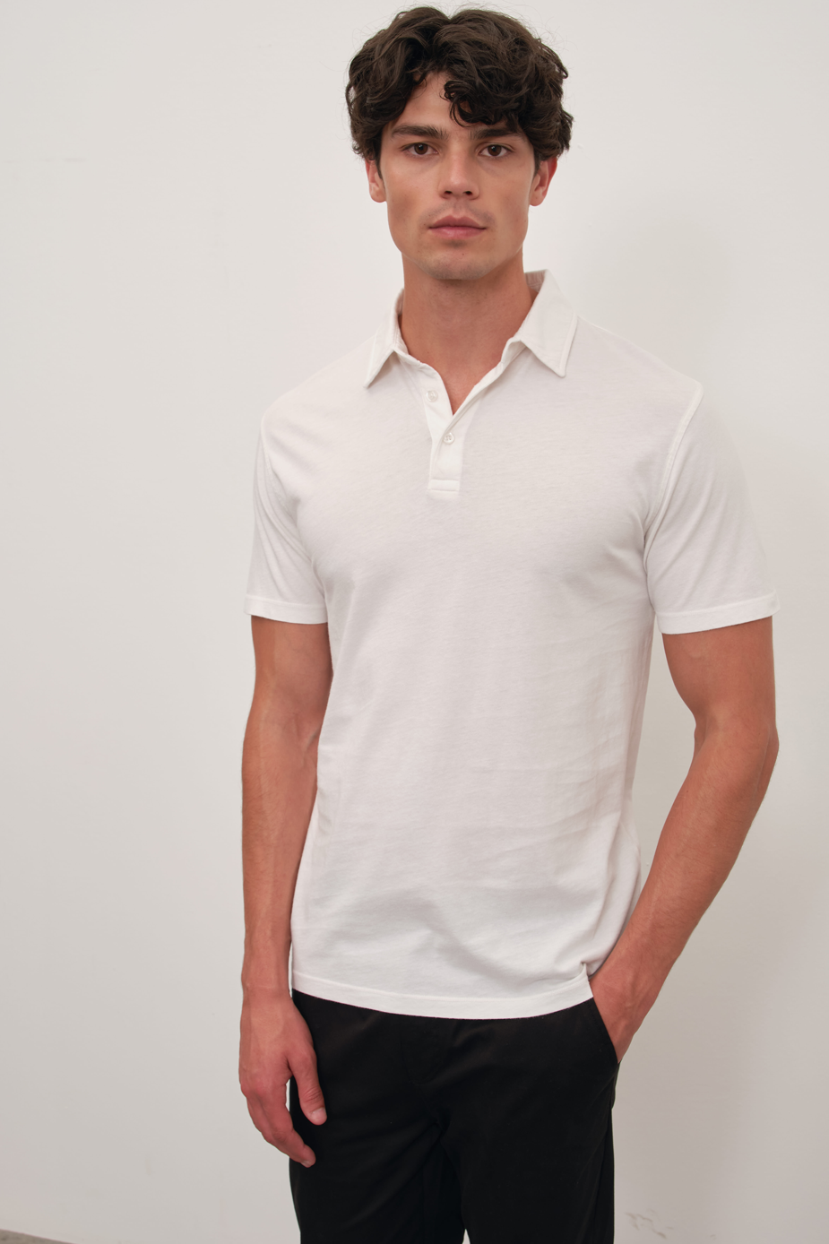 Garment-Dyed Cotton Polo Yakalı T-shirt