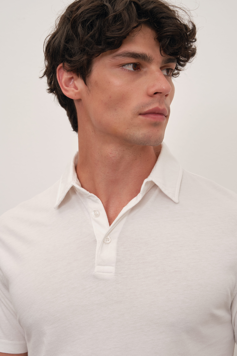 Garment-Dyed Cotton Polo Yakalı T-shirt