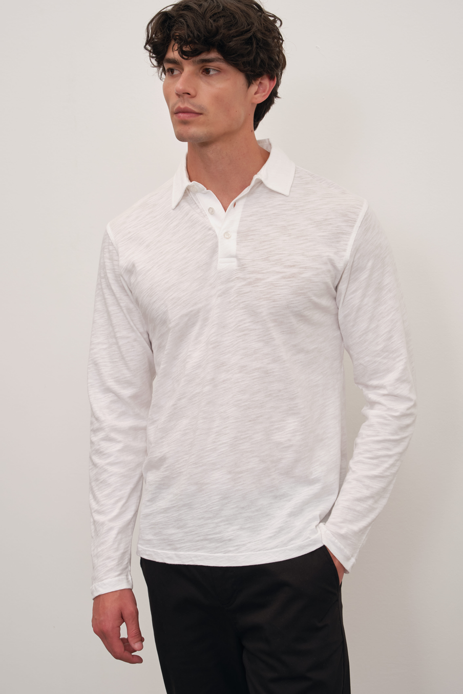 T shirt polo long sleeve sales