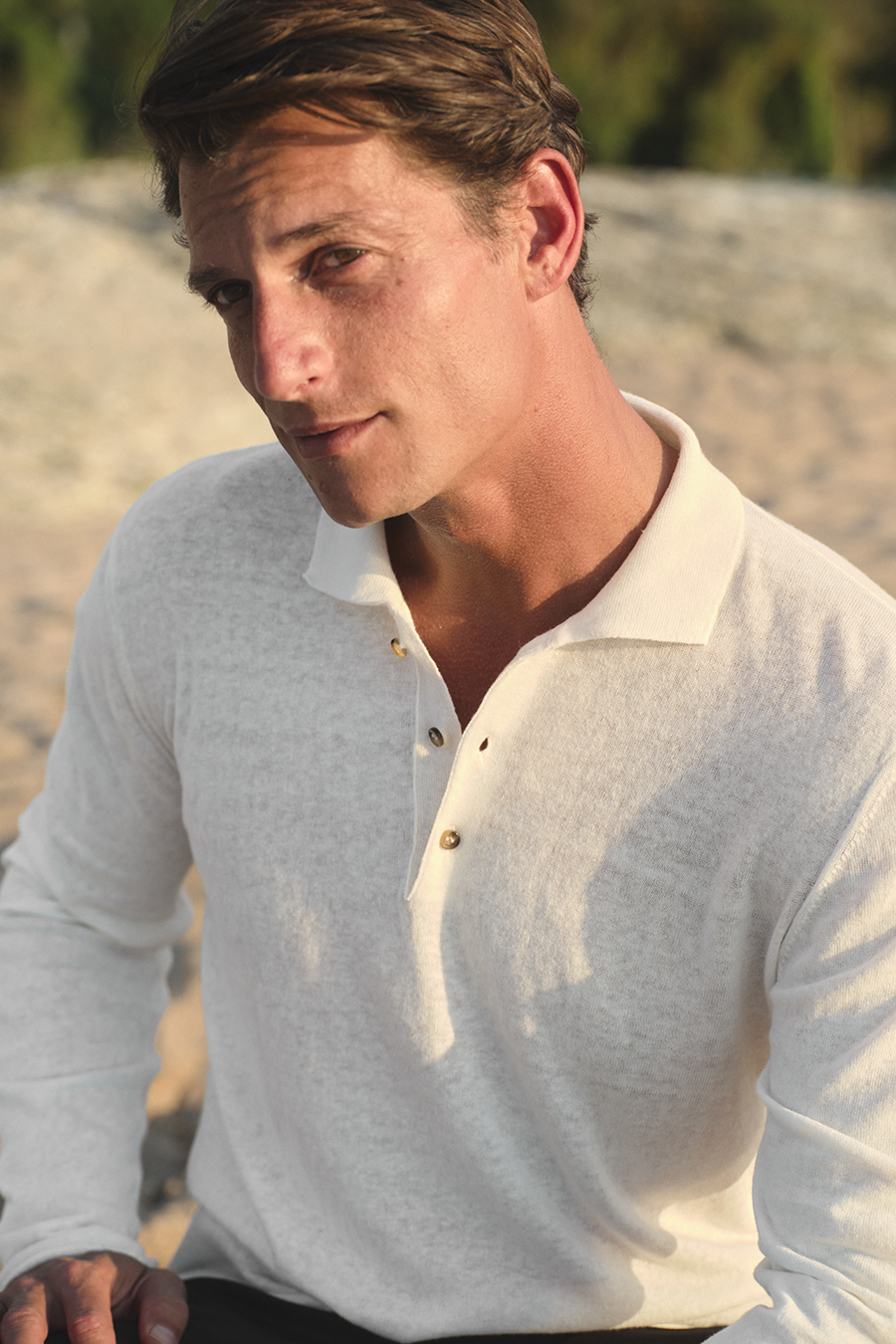 Polo Yakalı Cotton Linen Lightweight Unisex Triko