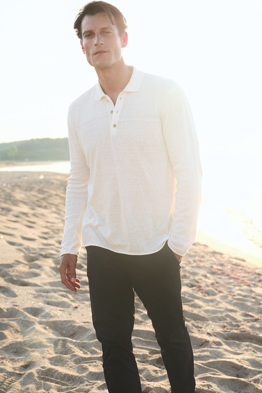 Polo Yakalı Cotton Linen Lightweight Unisex Triko