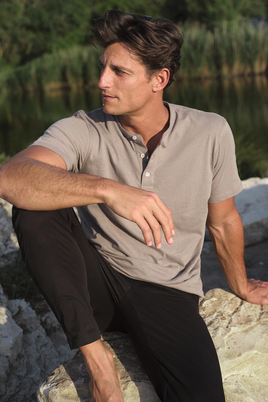 Nopeli Cotton Hakim Yakalı T-shirt