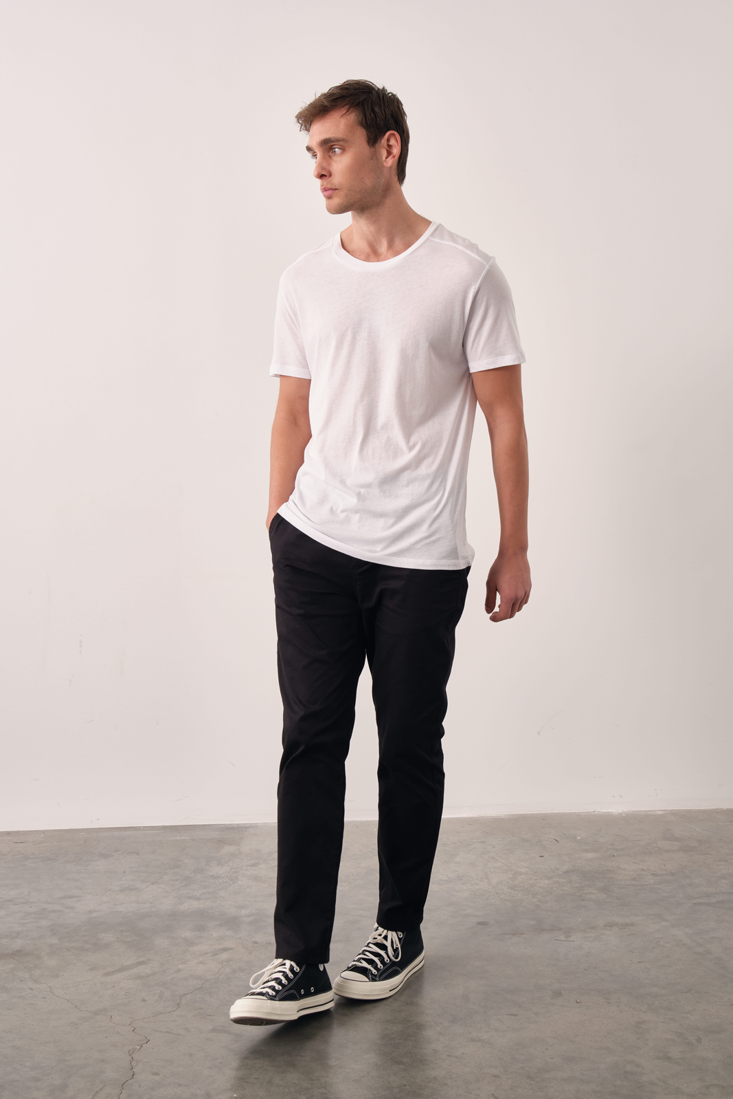 Omuz ve T Sırt Detaylı Cotton/Modal T-shirt