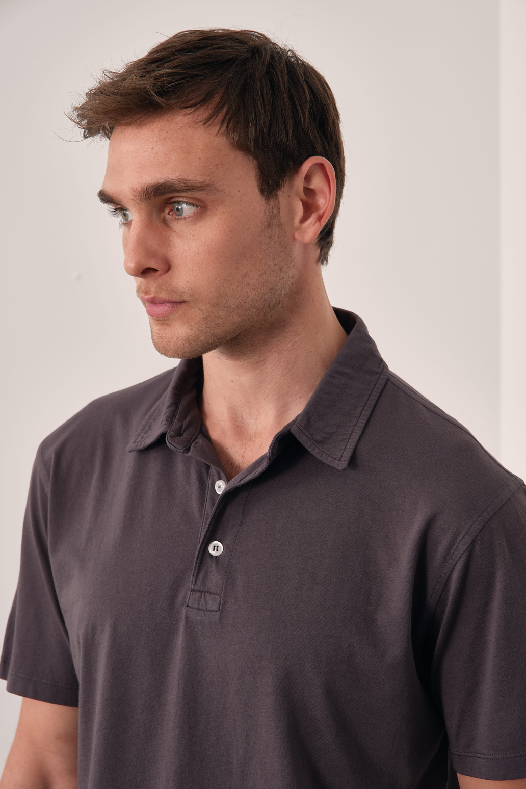 Garment-Dyed Cotton Polo Yakalı T-shirt