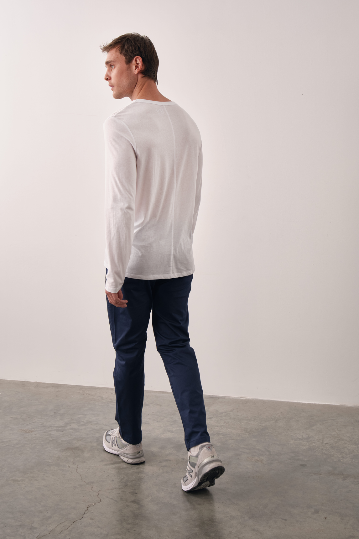Sırt Dikiş Detaylı Uzun Kollu Cotton/Modal T-shirt