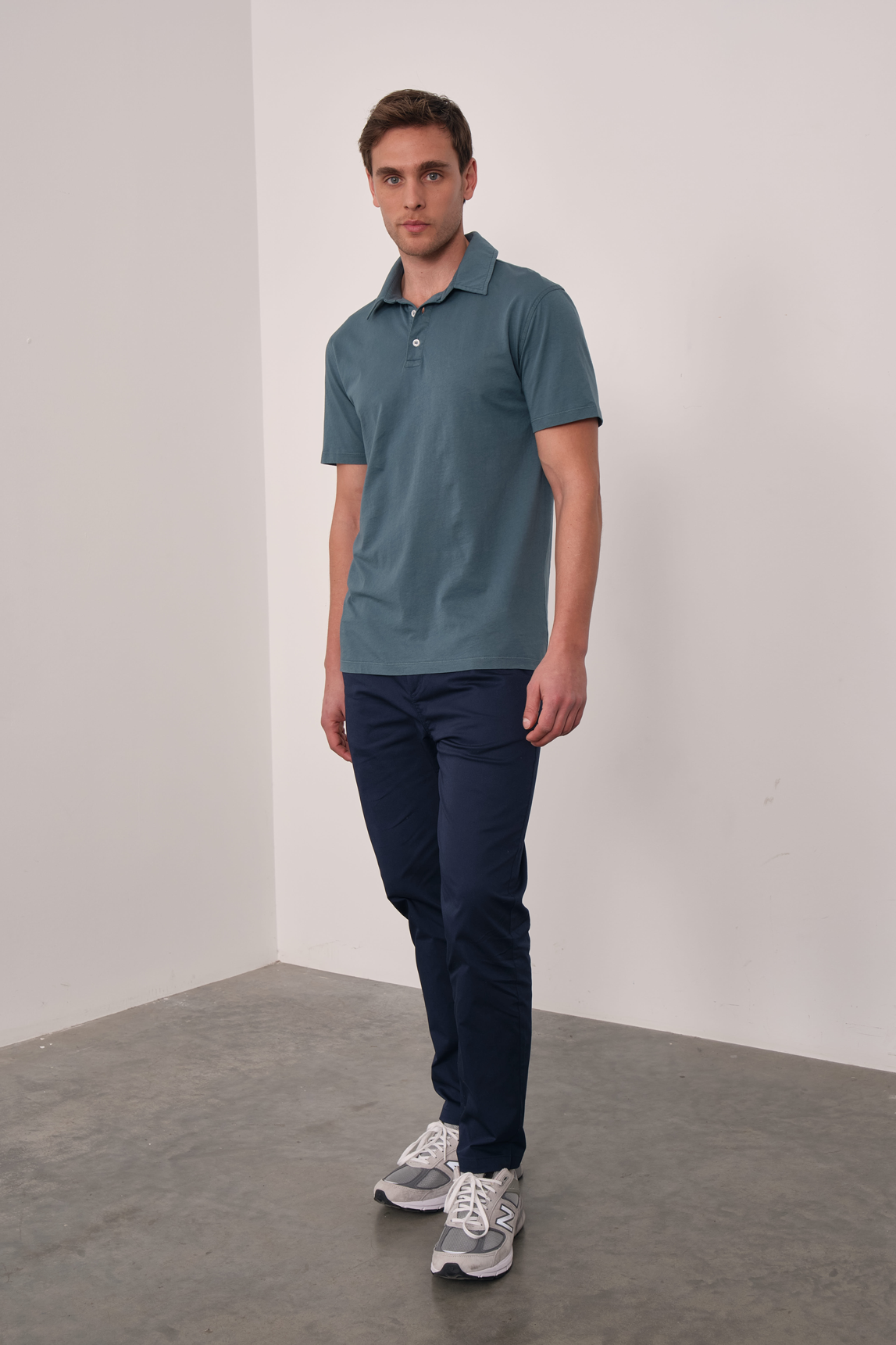 Garment-Dyed Cotton Polo Yakalı T-shirt