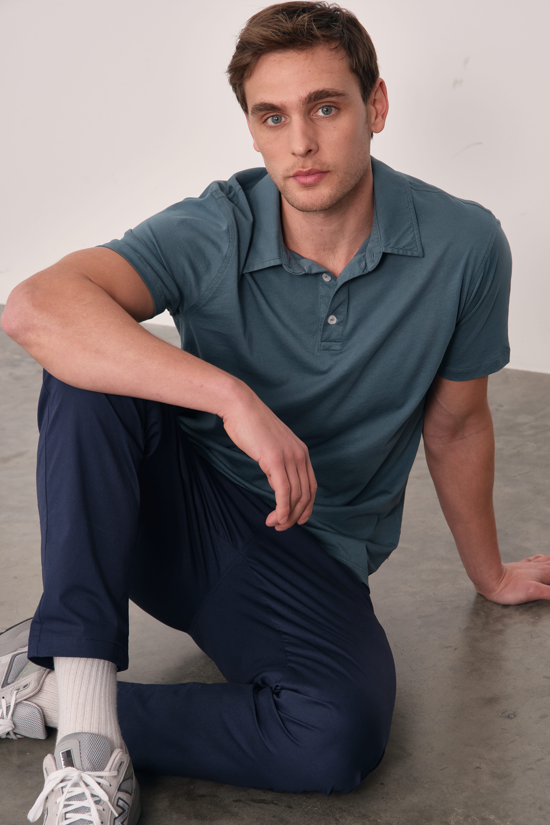 Garment-Dyed Cotton Polo Yakalı T-shirt