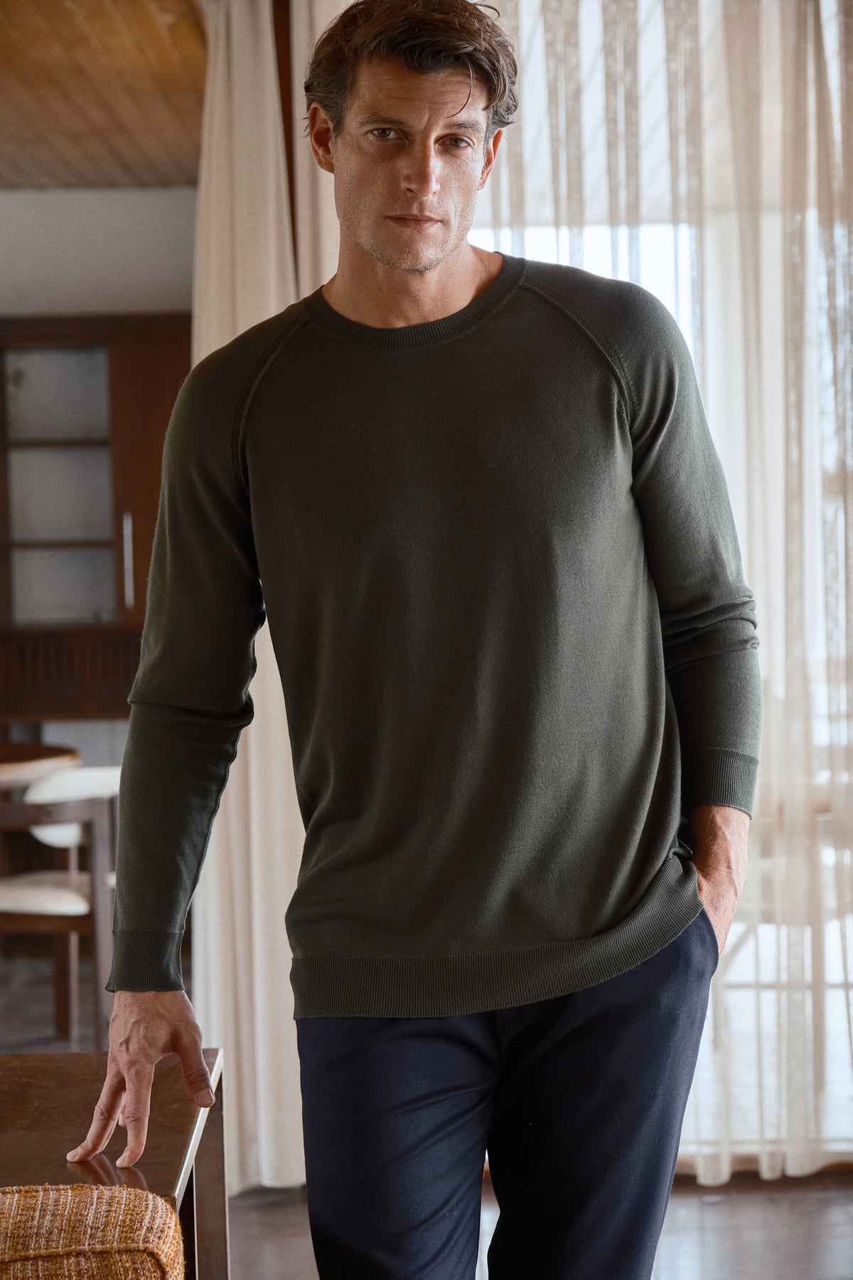 Reglan Kollu Lightweight Cashmere Merino Unisex Triko
