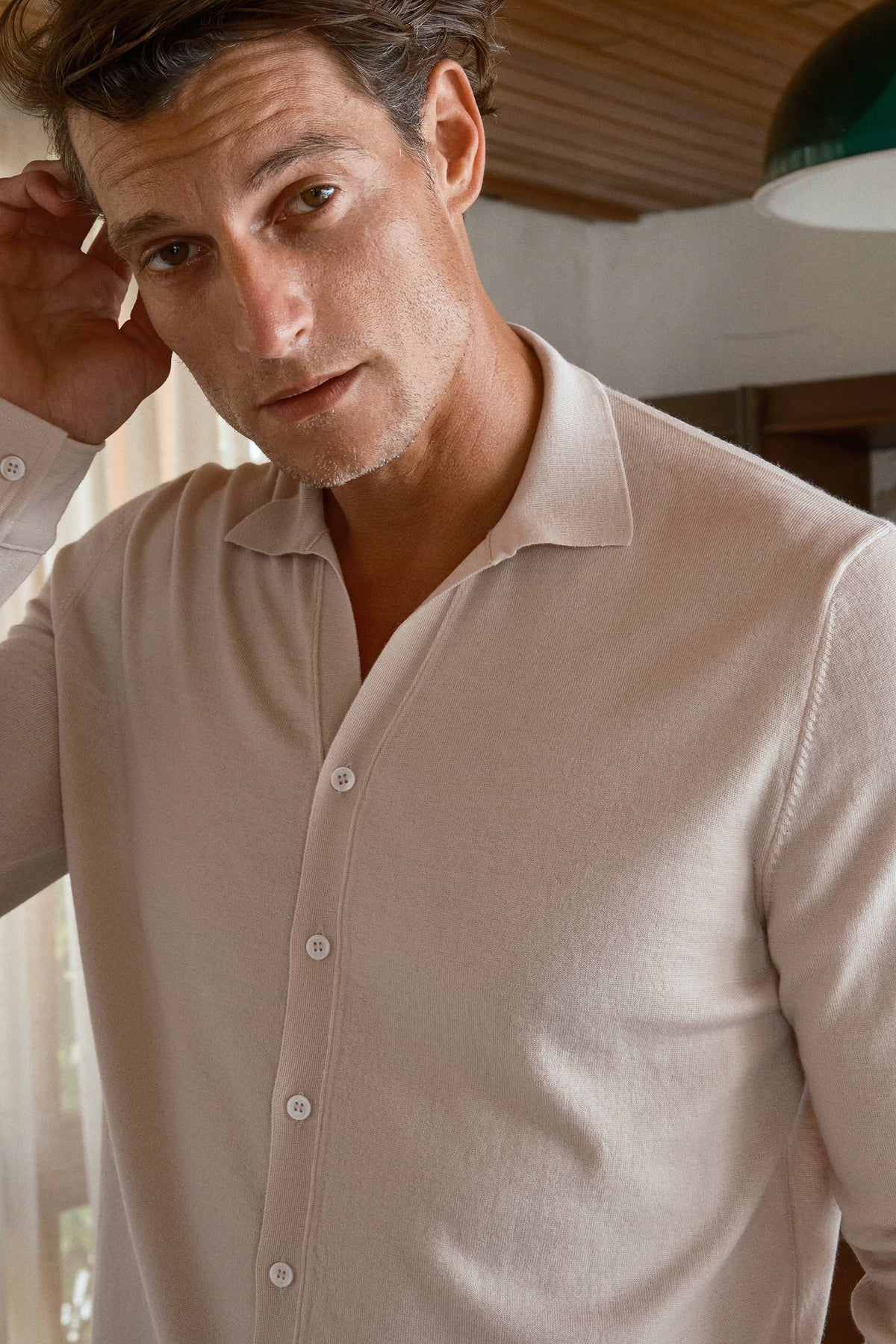 Lightweight Cashmere Merino Unisex Triko Gömlek