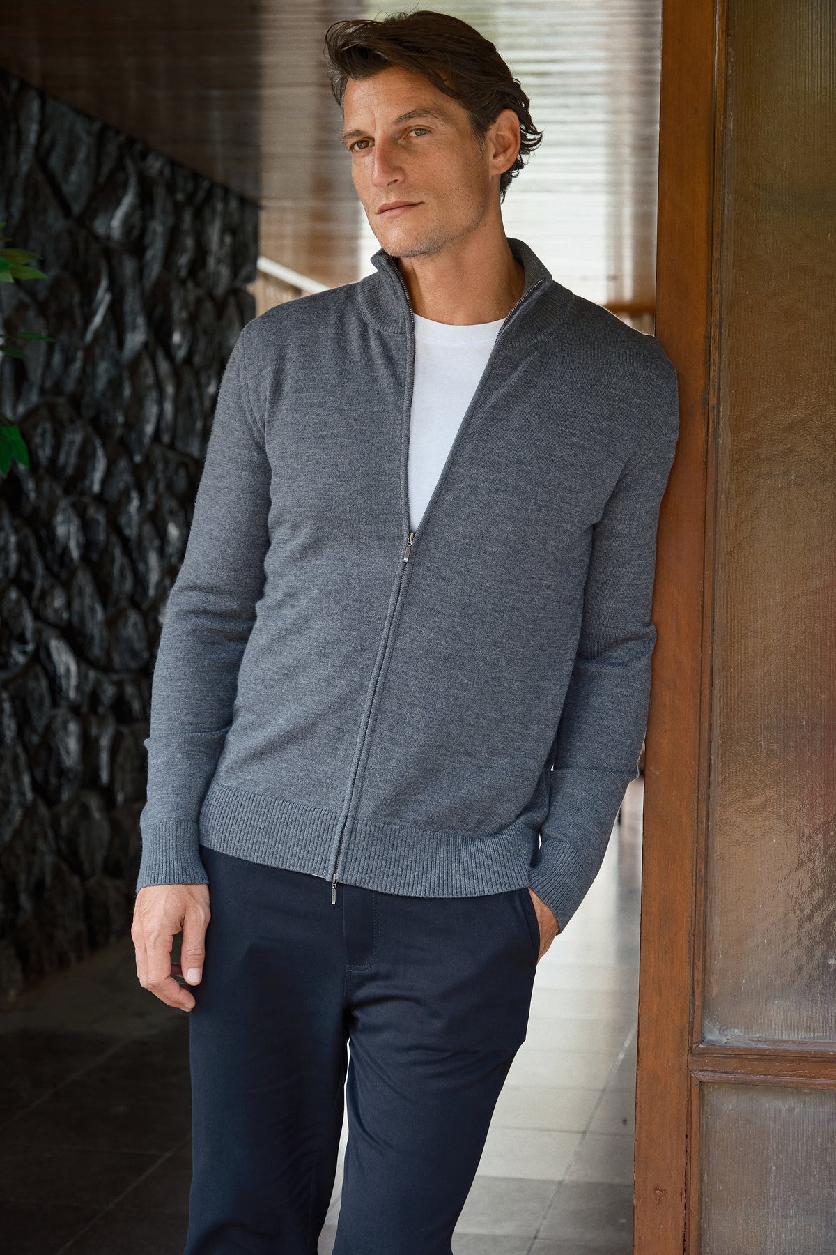 Fermuarlı Merino Unisex Triko