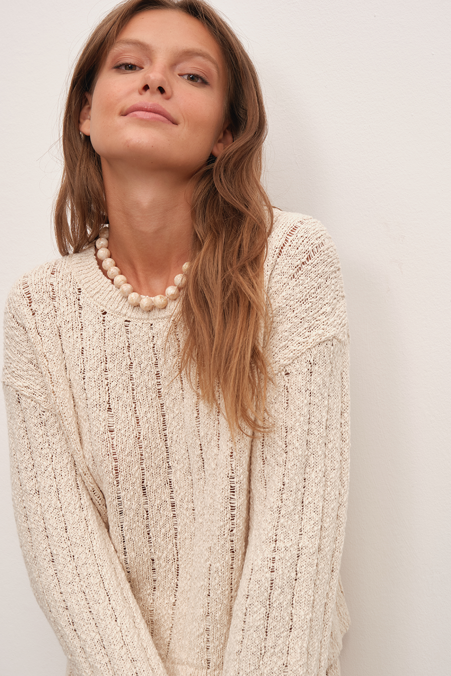 Organik Cotton Kroşe Crop Triko
