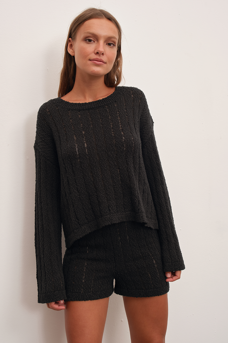 Organik Cotton Kroşe Crop Triko