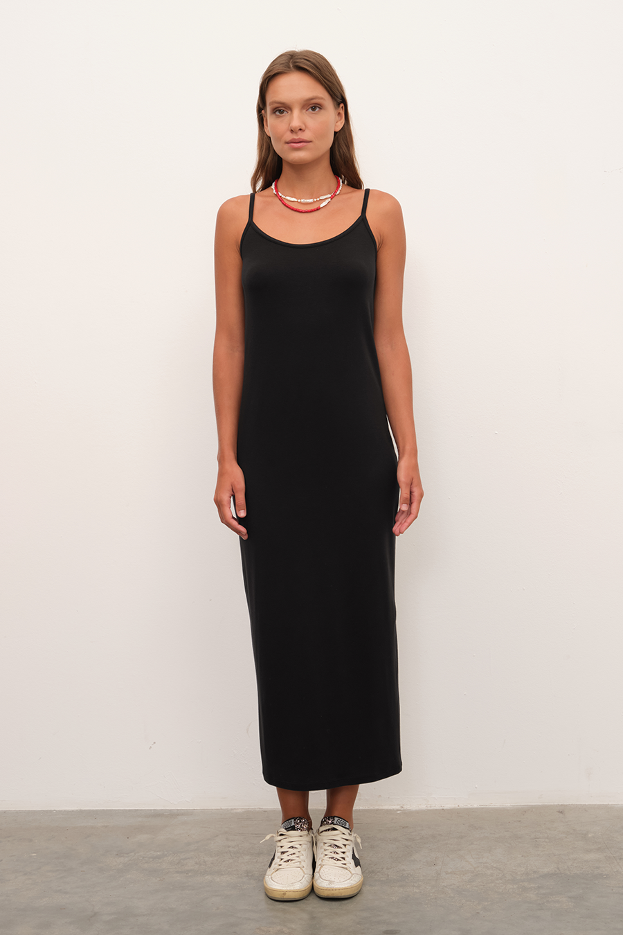 Krep TENCEL™ Slip Midi Elbise