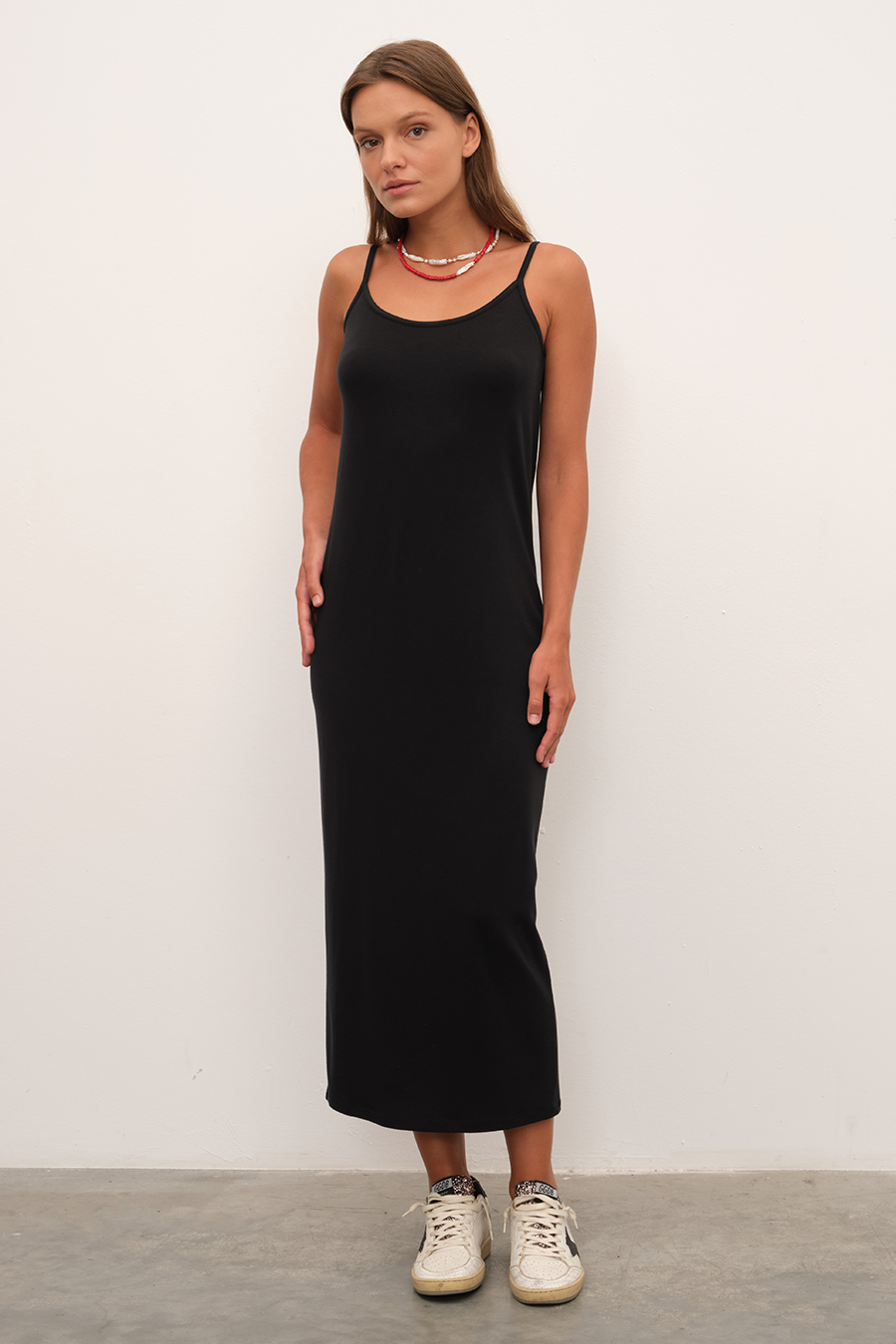 Krep TENCEL™ Slip Midi Elbise