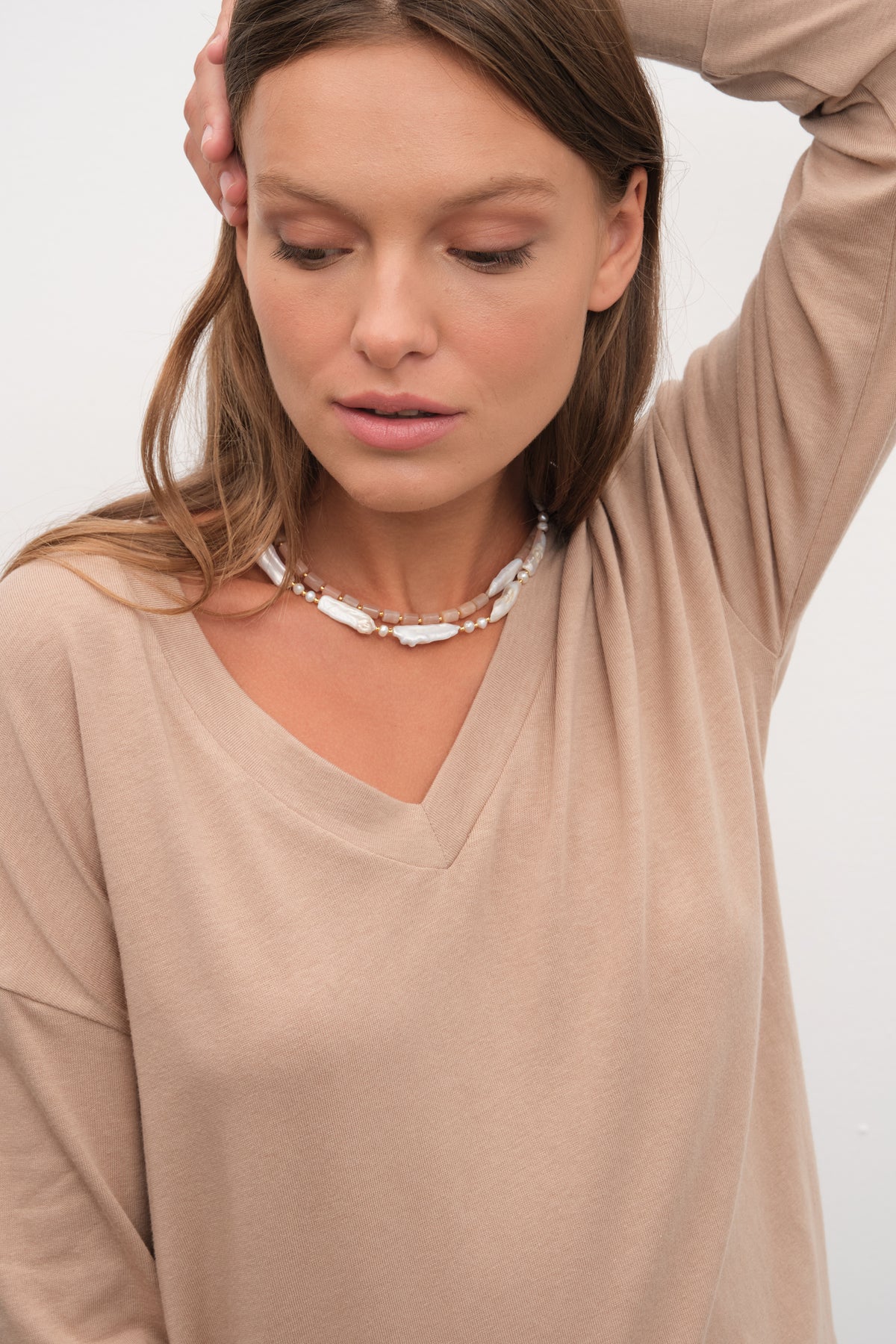 Super-Lightweight V Yakalı Sweatshirt
