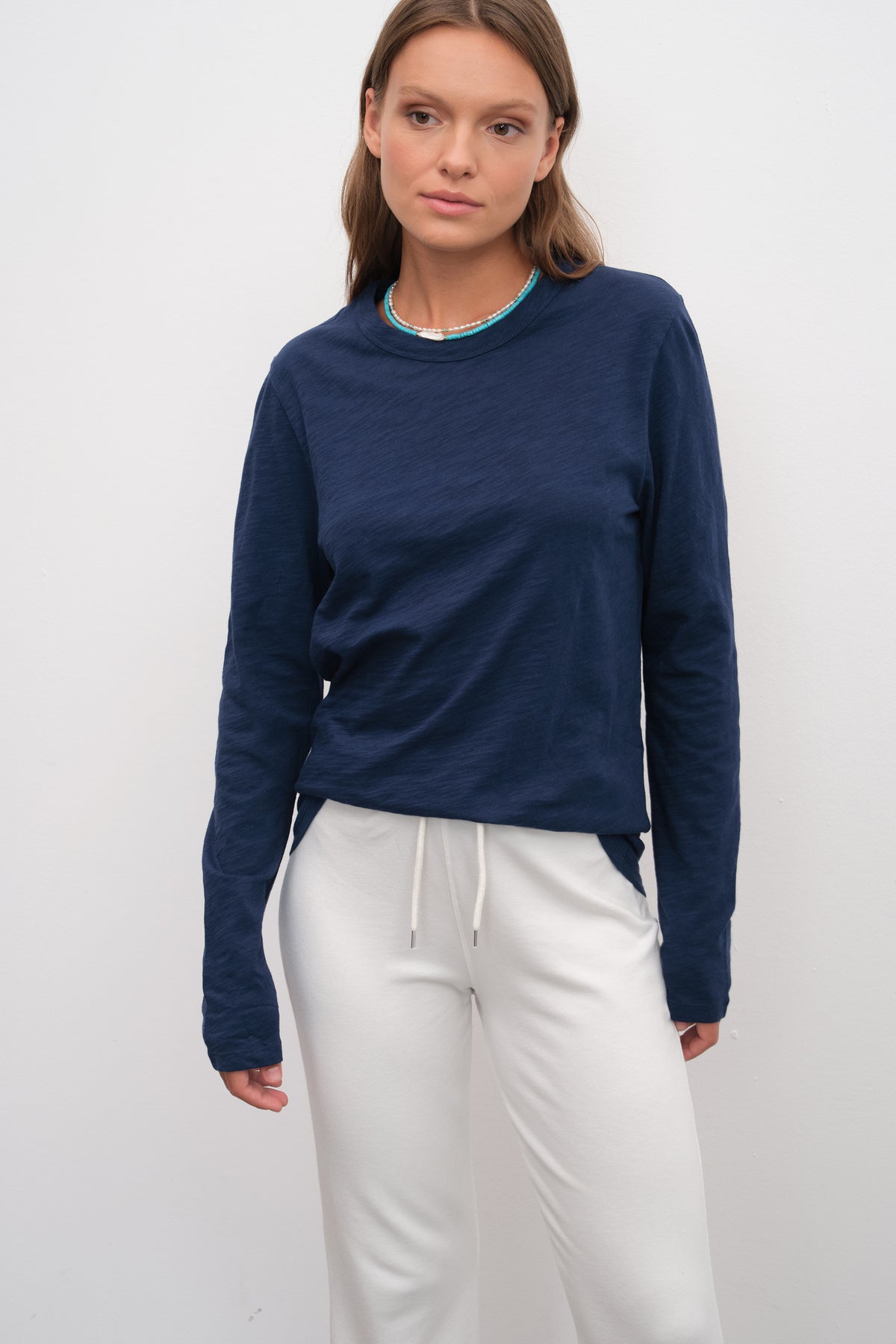 Flamlı Cotton Uzun Kollu Unisex T-shirt