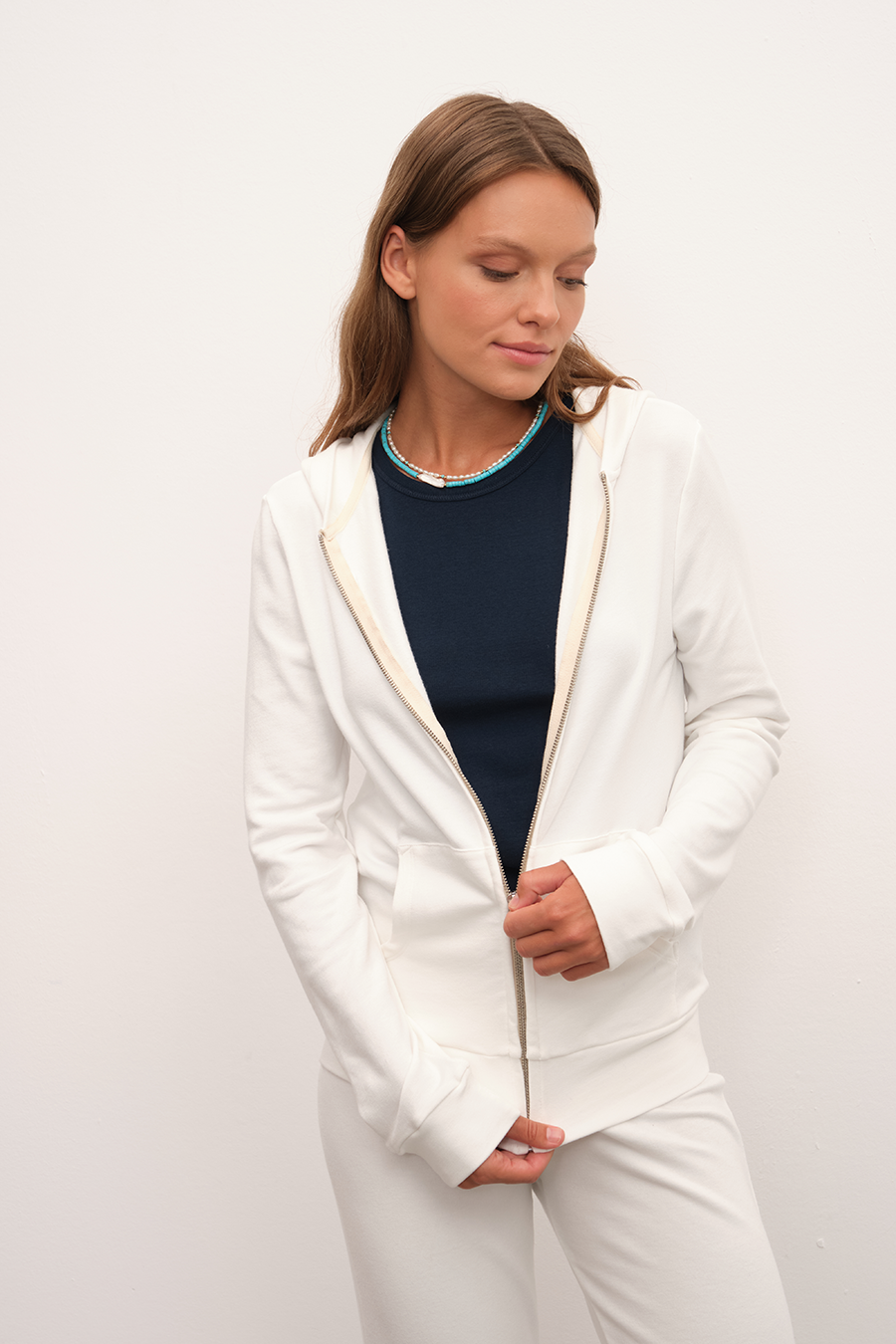 FeatherSoft Fermuarlı Lightweight Unisex Hoodie