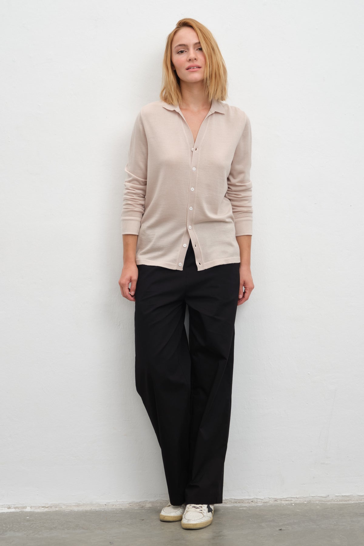 Lightweight Cashmere Merino Unisex Triko Gömlek