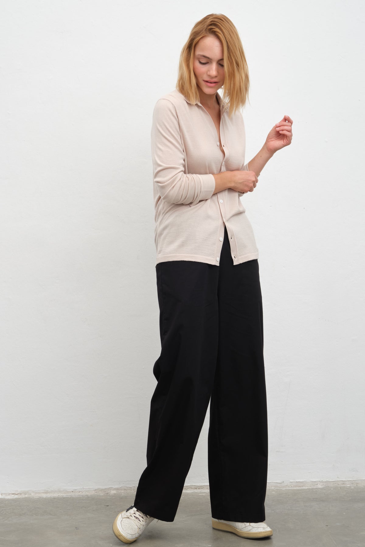 Lightweight Cashmere Merino Unisex Triko Gömlek