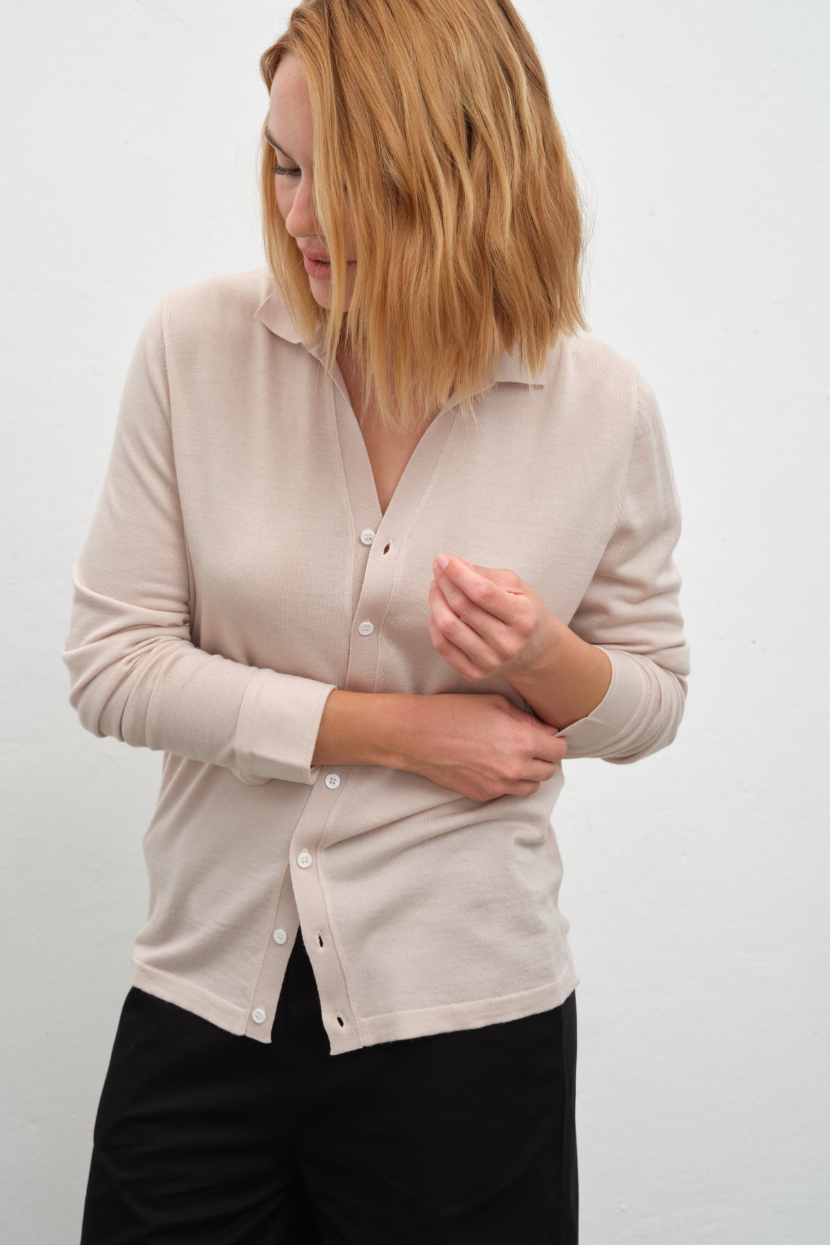 Lightweight Cashmere Merino Unisex Triko Gömlek