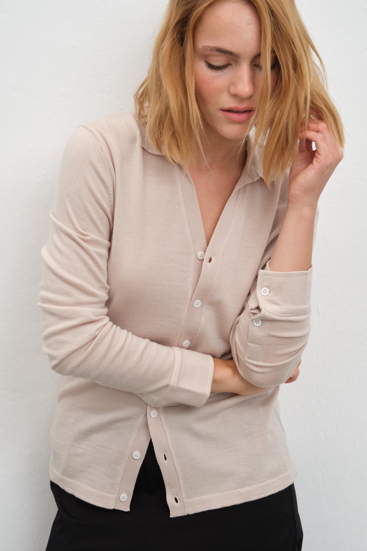 Lightweight Cashmere Merino Unisex Triko Gömlek