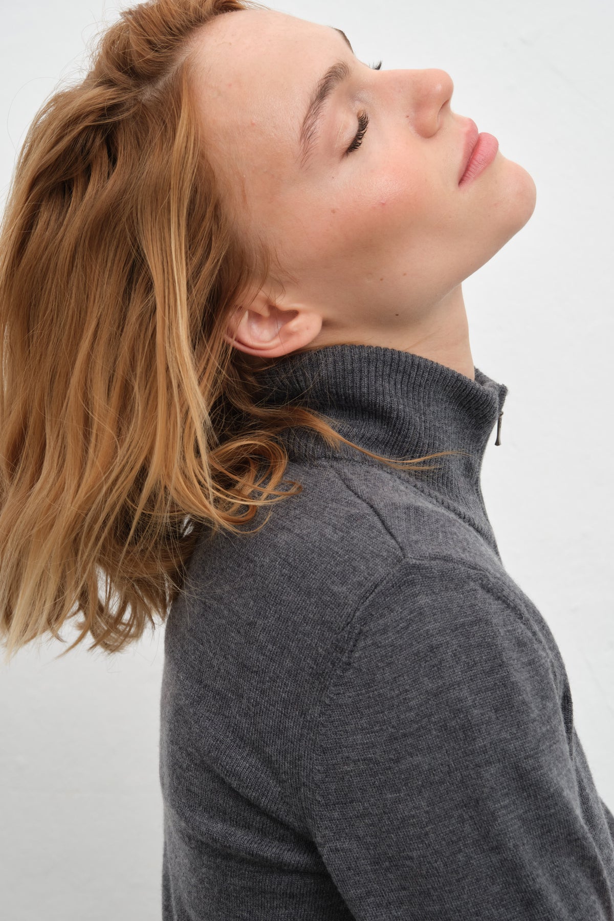 Fermuarlı Merino Unisex Triko
