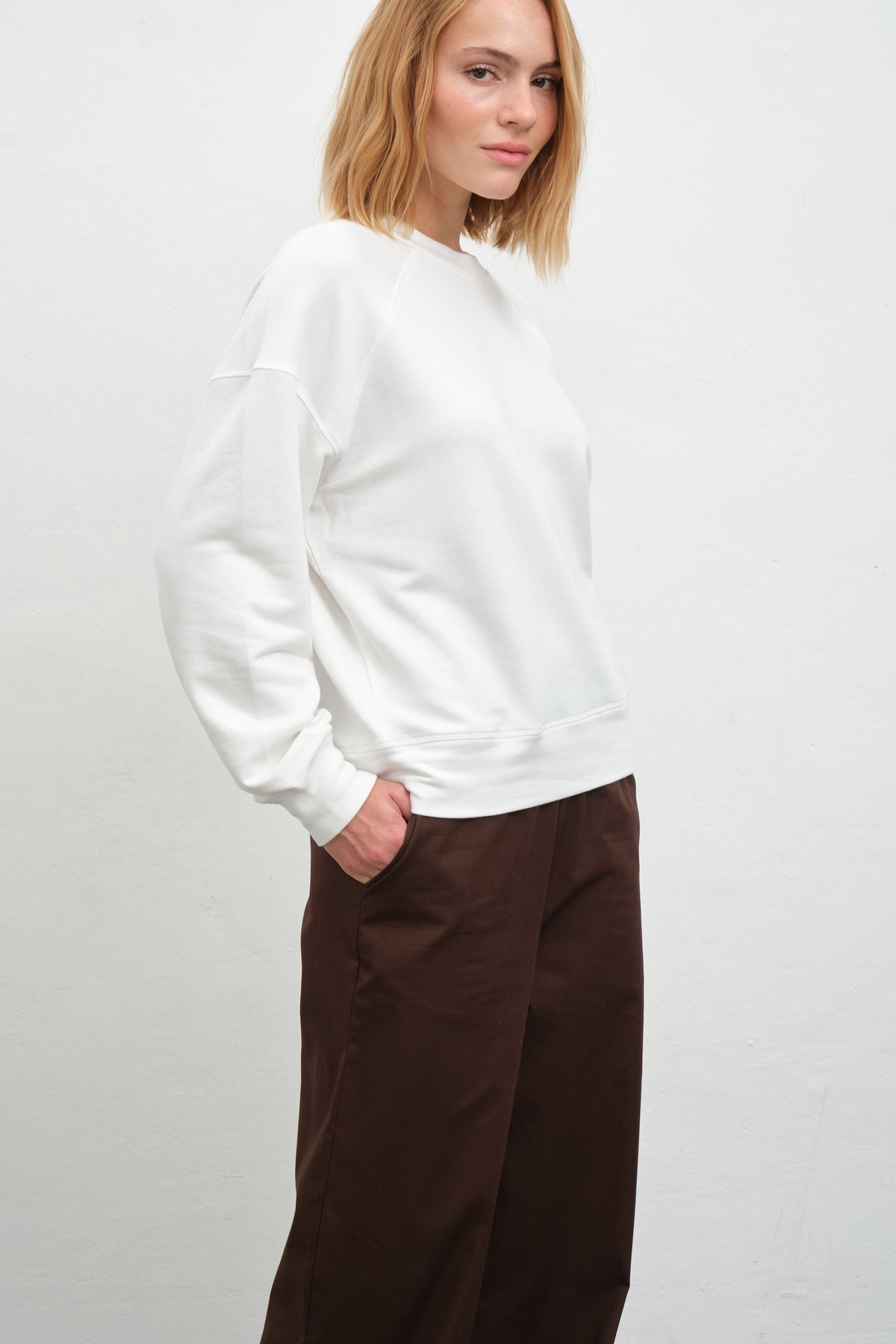 SuperSoft Modal Fleece Reglan Kollu Sweatshirt