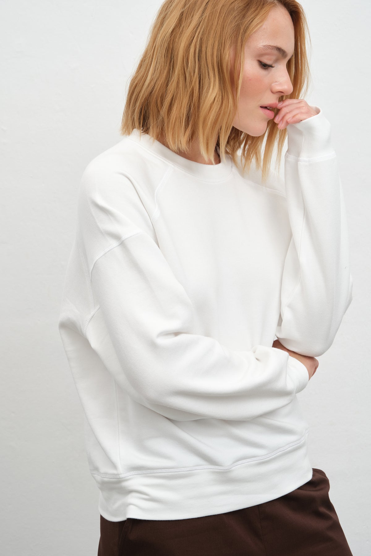 SuperSoft Modal Fleece Reglan Kollu Sweatshirt