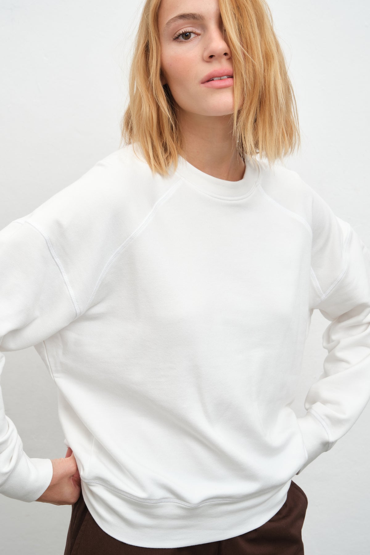 SuperSoft Modal Fleece Reglan Kollu Sweatshirt