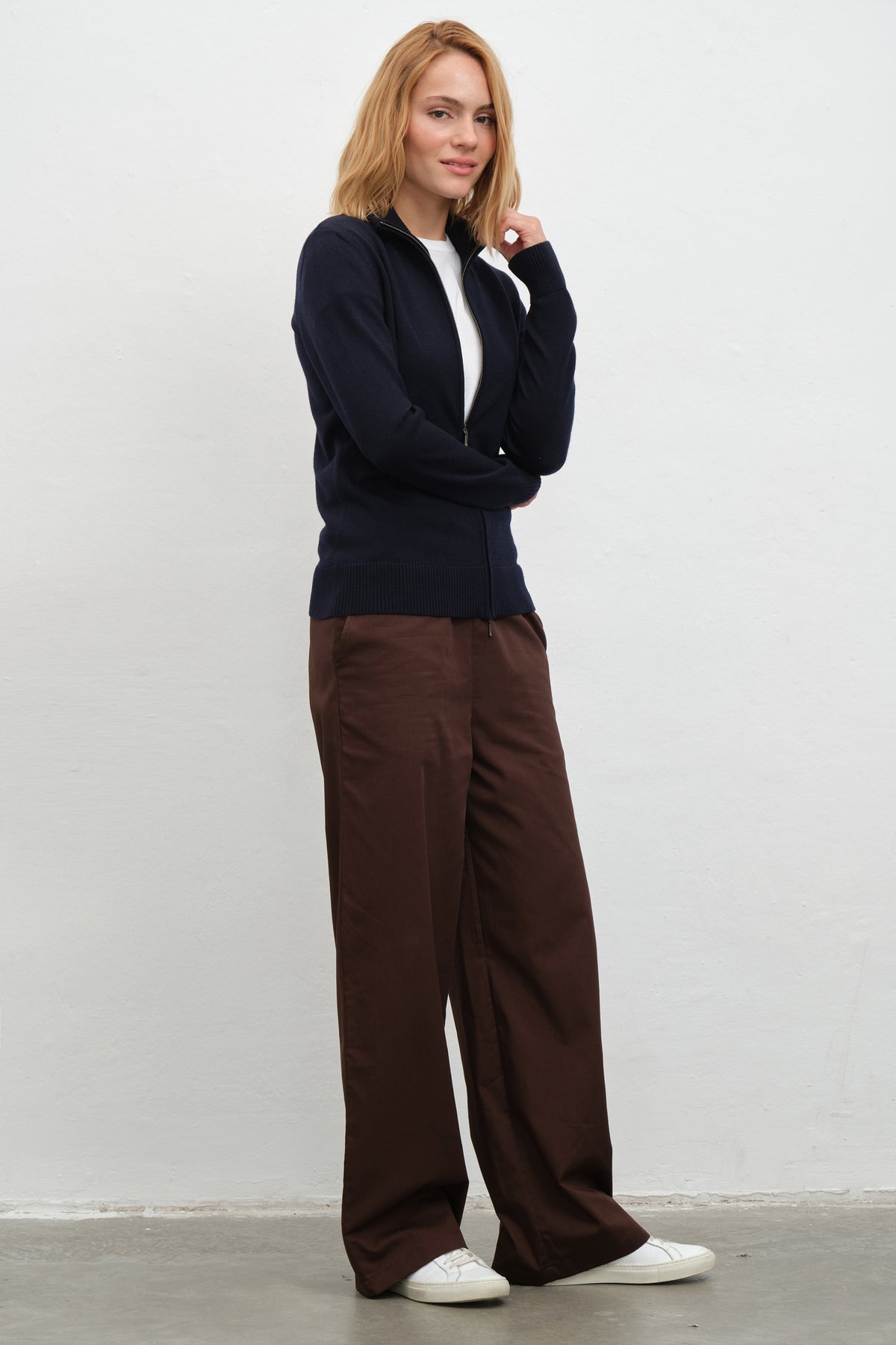 Fermuarlı Merino Unisex Triko