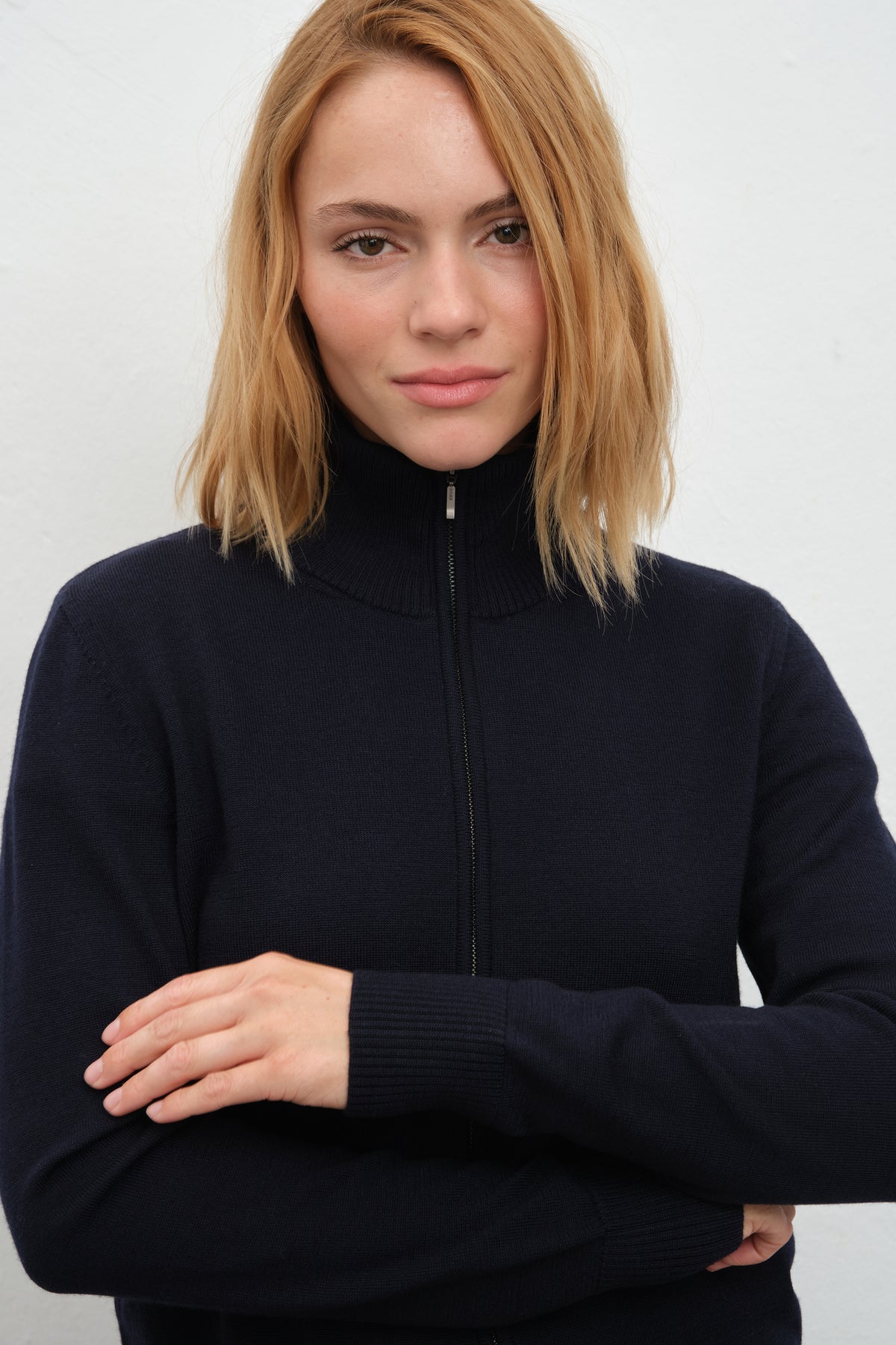 Fermuarlı Merino Unisex Triko